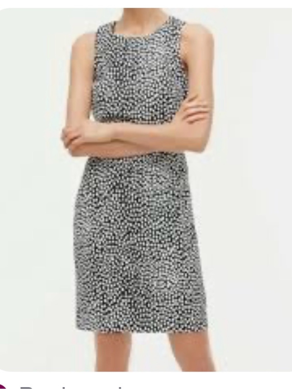 J Crew 14 Basketweave classic navy sleeveless workwear midi shift dress preppy